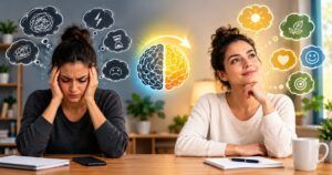 A mudança na forma de interpretar situações pode favorecer respostas emocionais mais equilibradas e ajudar no enfrentamento do estresse diário.